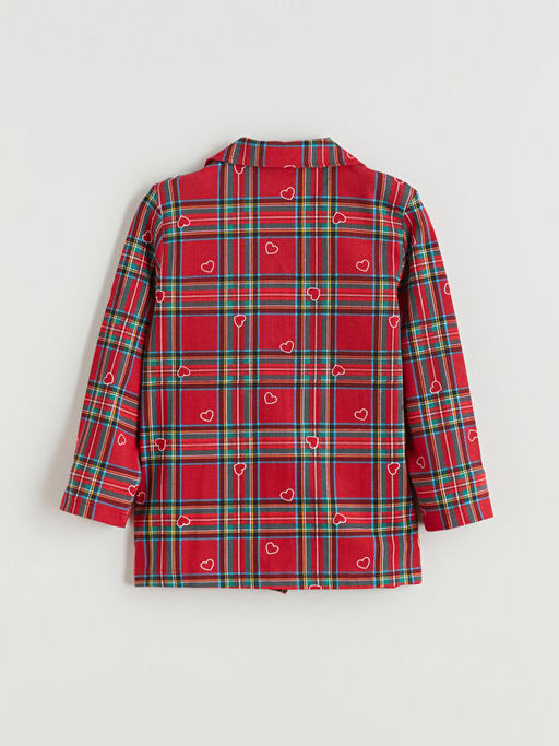 G?mlek Yaka K?z ?ocuk Pijama ?st