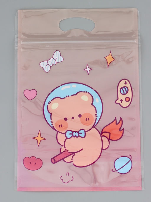 Цена за 50 шт. Пакет подарочный, с zip-lock застежкой, "Космическая история", 15х23 ± 1см МИКС