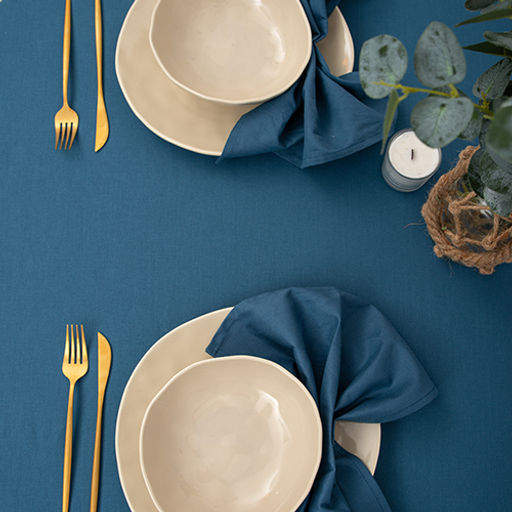 Скатерть декоративная Цвет Эмоций 145х145, саржа, 100% хлопок, Голубая сталь 145х145 - Традиция фото 6