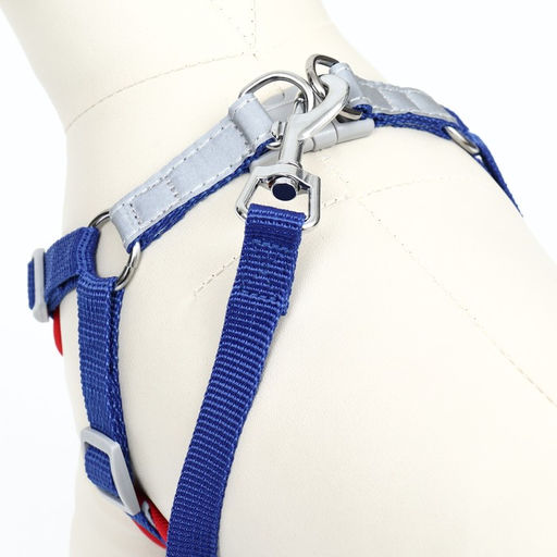 Комплект Sport+, L, поводок 120 x 1,5 см, ОШ 49-56 см, ОГ 56-68 см, вес животного 20-28 кг, синий 9 - Пижон фото 4