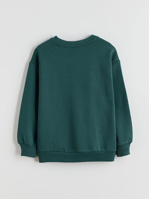 Bisiklet Yaka California Bask?l? K?z ?ocuk Sweatshirt