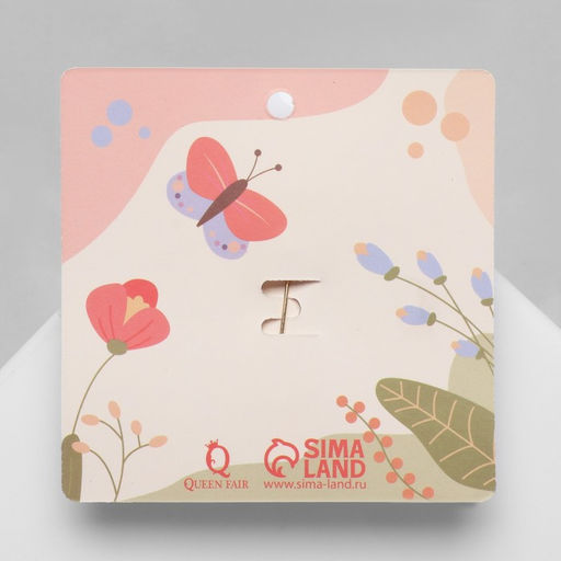 Брошь Цветочек простой, цветная в золоте - Queen fair фото 4