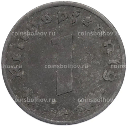 Монета 1 рейхспфенниг 1944 года A Германия