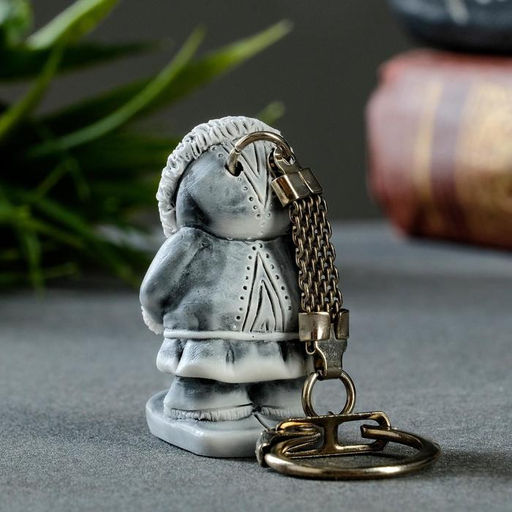 Брелок для ключей на кольце «На лыжах», 4 см