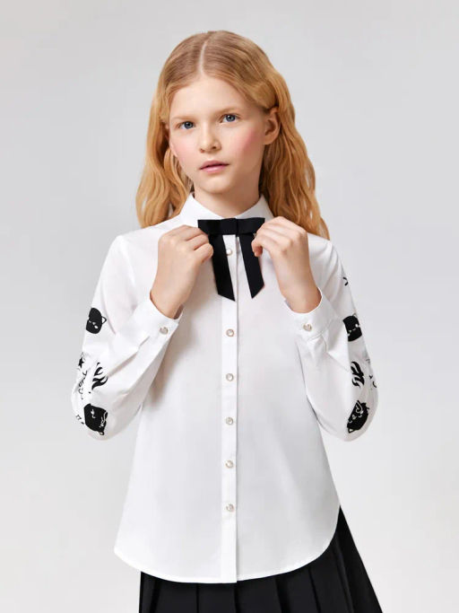 ACOOLA / Блузка детская для девочек Tartlet2 белоснежный  фото 3