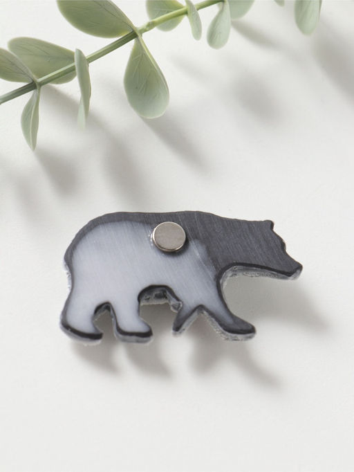 Магнит "Медведь бурый 3" (барельеф), 3,5см