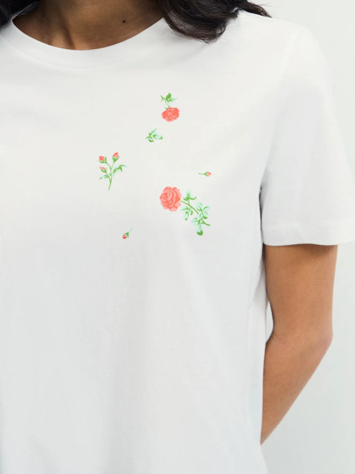 Футболка из хлопка с принтом / Zarina фото 6