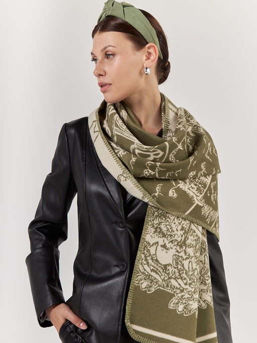 В СОСТАВЕ ШЕРСТЬ и КАШЕМИР Большой, мягкий, теплый однотонный двусторонний палантин.