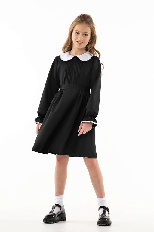 Черное школьное платье Mooriposh, модель 0169