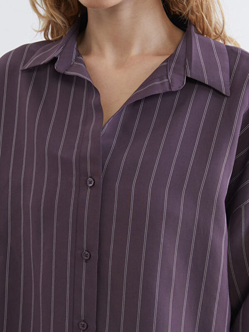 ?izgili Oversize Kad?n G?mlek