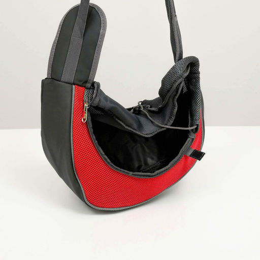 Сумка-переноска Слинг для животных, 42 х 25 см, красная - Пижон фото 6