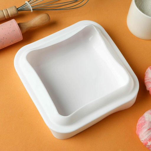 Форма для муссовых десертов и выпечки KONFINETTA Квадро, силикон, 18,5?5 см, цвет белый  фото 3