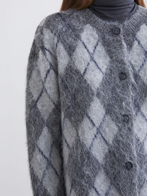 Bisiklet Yaka Baklava Desenli Kad?n Triko H?rka