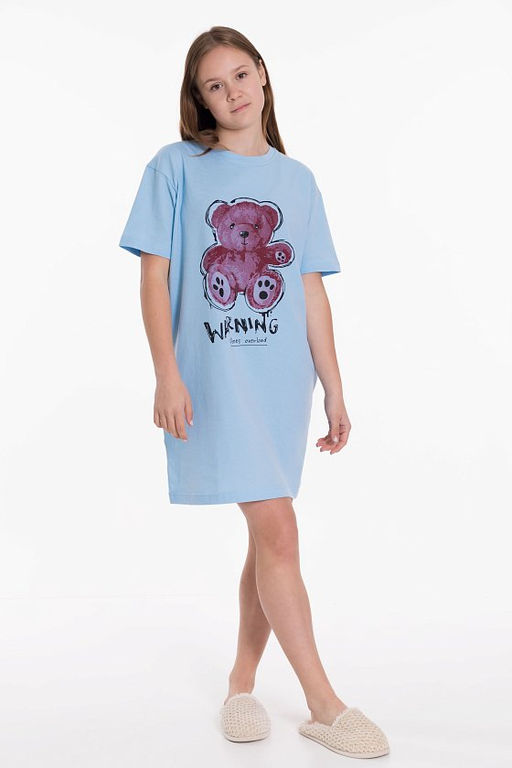 Сорочка М223082Пб голубой - Елена фото 7