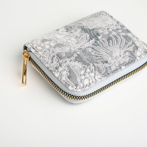 Кошелёк женский, маленький, на молнии, синий