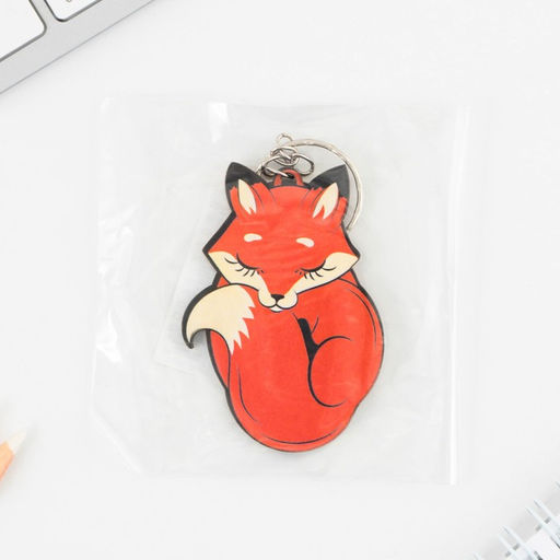 Цена за 2 шт. Брелок для ключей деревянный «Лиса», 5×6 см