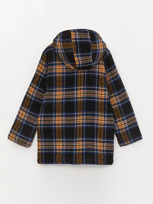 Kap??onlu Ekose Erkek ?ocuk Ka?e Kaban - Waikiki фото 2