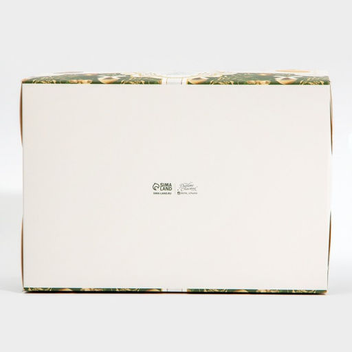 Коробка для капкейка «Бело-золотой Новый год», 23×16×10 см