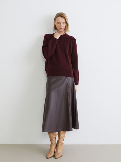 Bisiklet Yaka Kad?n Triko Kazak