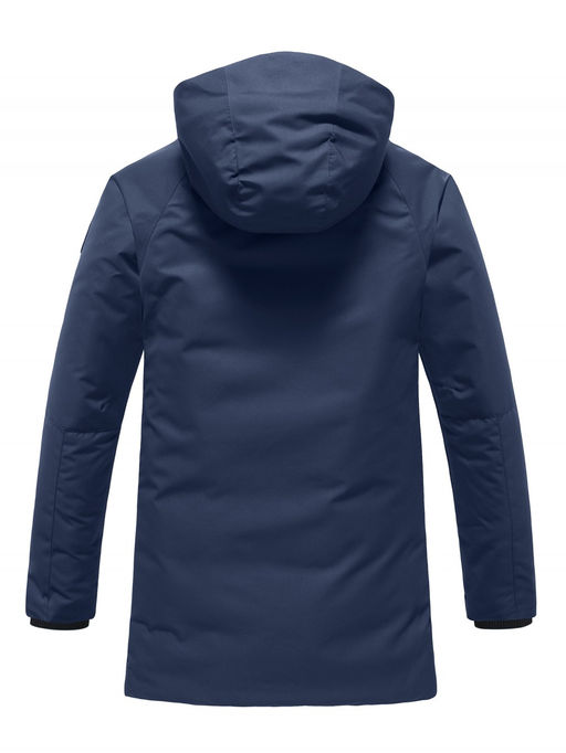 Парка зимняя мужская с капюшоном темно-синего цвета 9533-1TS - Valianly фото 4