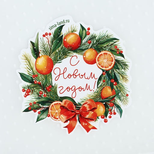 Цена за 5 шт. Пакет под сладости новогодний «Мандаринки», 10×10 см