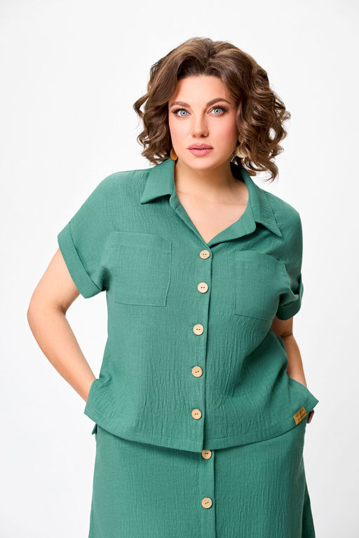 Блуза Swallow 803.2 черный+серебряный узор фото 572