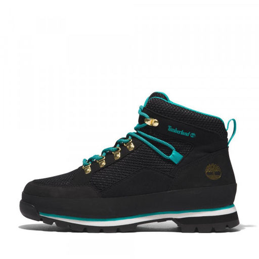 Женские ботинки Timberland Euro Hiker Boot Fabric/Leather WP черные  фото 3