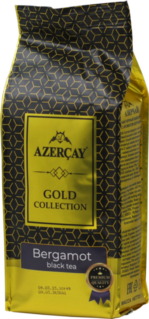 Azercay. Gold Collection. Черный с бергамотом 250 гр. мягкая упаковка (Уцененная)