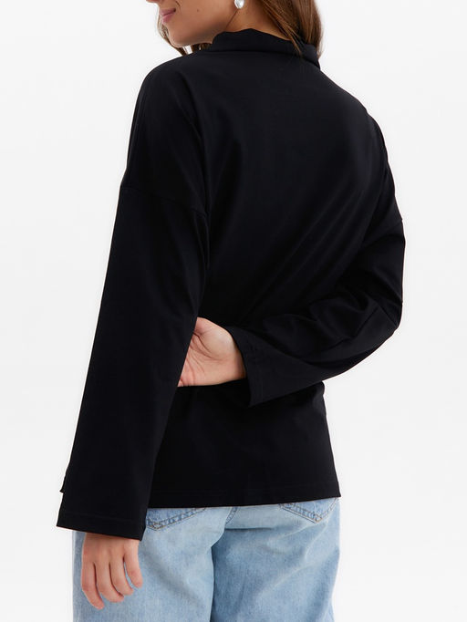 Лонгслив женский MINAKU: Casual Collection, чёрный, размер 42  фото 35