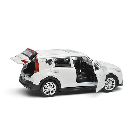 Машина металл KIA soul длина 12 см, двери, багаж., инерц, белый