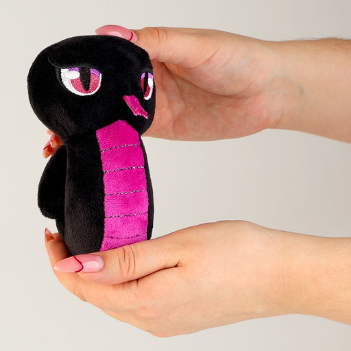 Мягкая игрушка «Змея», чёрно-фиолетовая