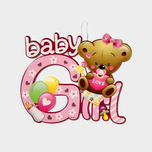 Украшение на гендер пати «Подвеска Baby Girl», 30×25 см, розовое