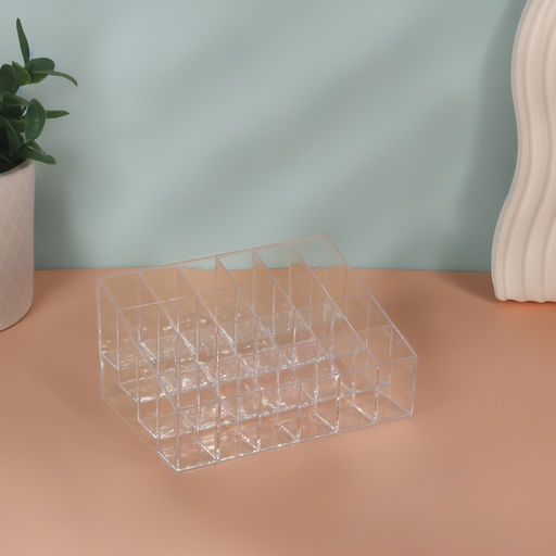 Органайзер для хранения косметики, 24 секции, 14.5×9.5×7.5 см, прозрачный