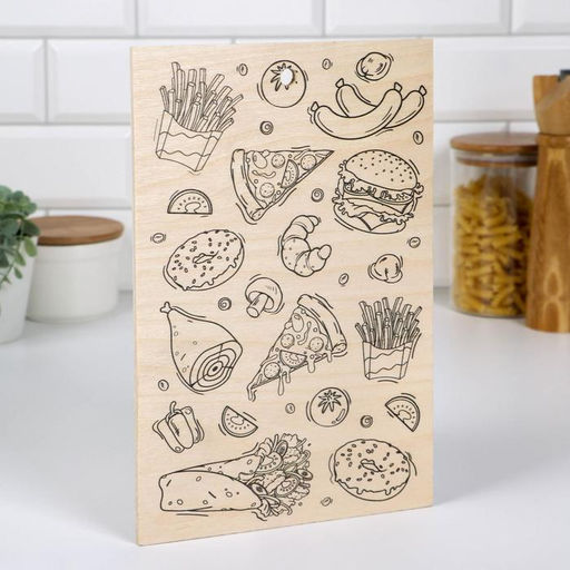 Доска разделочная «Вкусняшки», 18 × 28 × 0,6 см