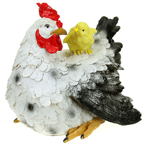 Скульптура-фигура для сада из полистоуна "Курица-наседка" 33х30см (Россия)