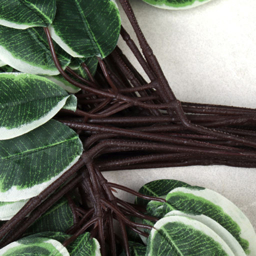 Искусственные листья 12 штук 60 см / NA77-10 /уп 50/бело-зеленые листья - Галеонтрейд фото 5