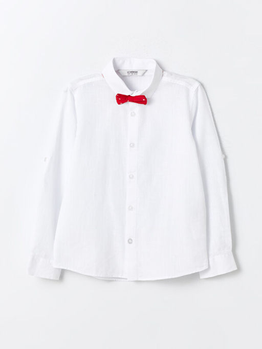 Basic Uzun Kollu Erkek ?ocuk G?mlek ve Papyon