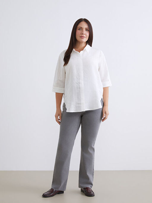 Kar?n Panelli Straight Fit Hamile Jean Pantolon