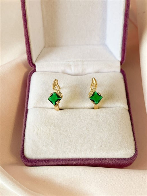 Серьги "Изумрудный сюрприз" (Б1)