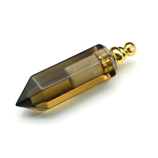 Парфюмерный флакон-кулон из раухтопаза 13*13*47мм