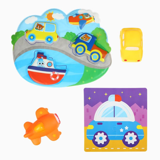 Игрушки резиновые для купания «Машинки», пазл, развивающие игрушки, Крошка Я