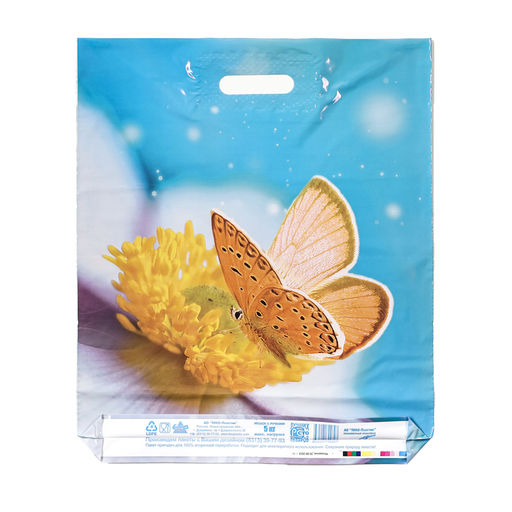 Цена за 50 шт. Пакет «Мгновения», полиэтиленовый с вырубной ручкой, 37×45 см, 60 мкм