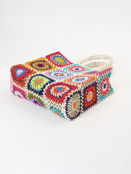 Сумка плетёная из пандана, 30×10×50 см, разноцветная