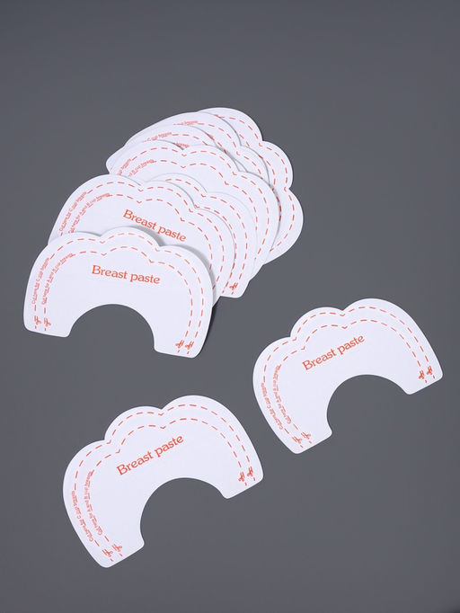 Цена за 2 шт. Тейпы для поддержки груди, набор - 5 пар, на клеевой основе, 12×8 см, белые