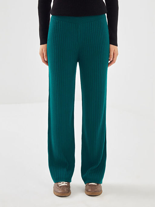 Beli Lastikli Dokulu Kad?n Triko Pantolon