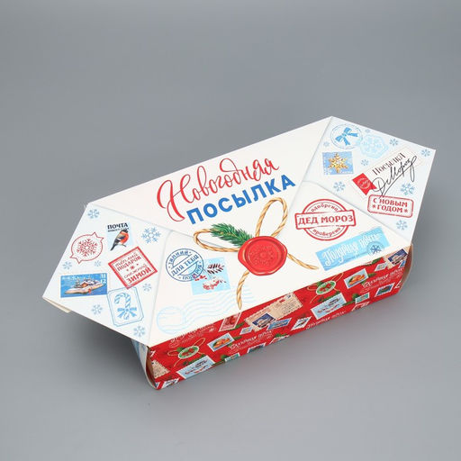 Цена за 5 шт. Подарочная коробка - конфета новогодняя складная «Новогодняя почта», 18×28×10 см