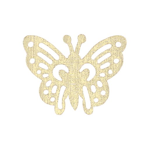 Термоаппликация BLITZ №5 12 шт 5-08 бабочка ажур золотая 5.5х4.5 см