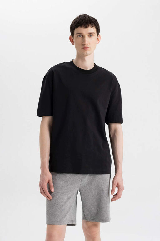Slim Fit Dar Kesim Fermuar Cepli Basic Duz Sort - Defacto фото 5