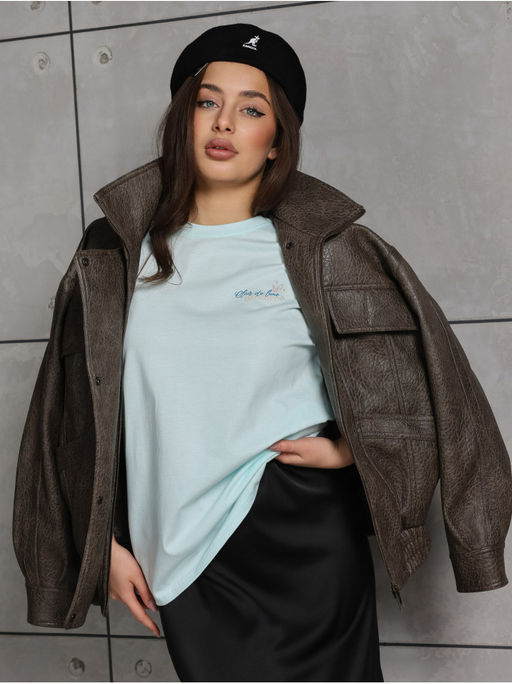 Футболка "Грета" Голубой Женская