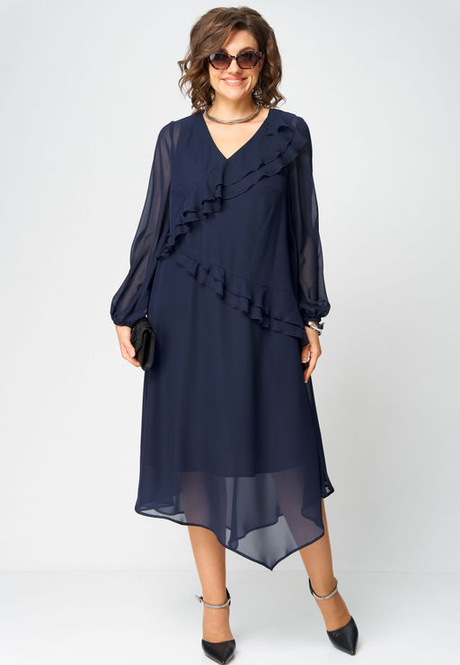 Платье EVA GRANT 7122В темно-синий